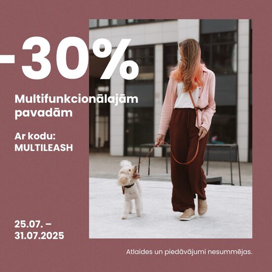 -30% discount on HANDS FREE LEASH with code: MULTILEASH